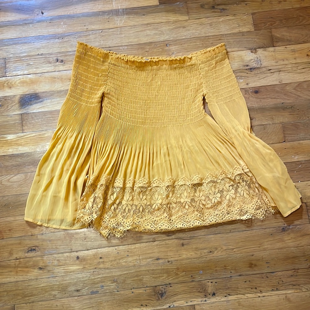 Charlotte Russe mustard yellow blouse